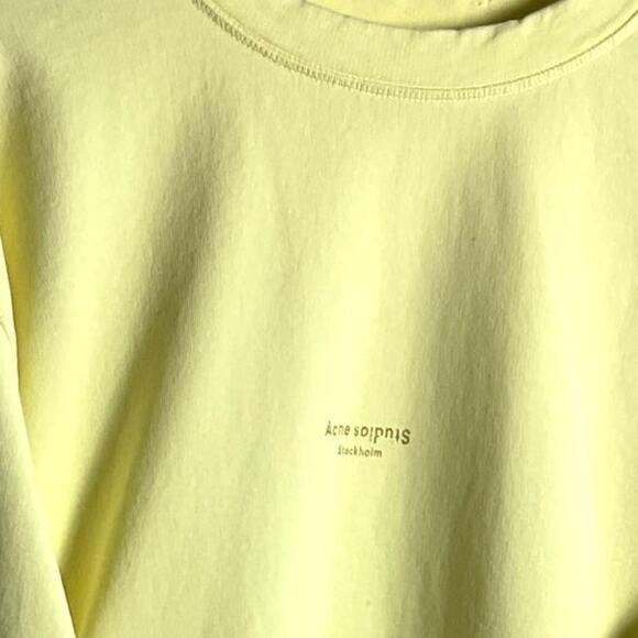 Acne Studios Yellow Lhynn Sweatshirt Unisex size S - Picture 4 of 8